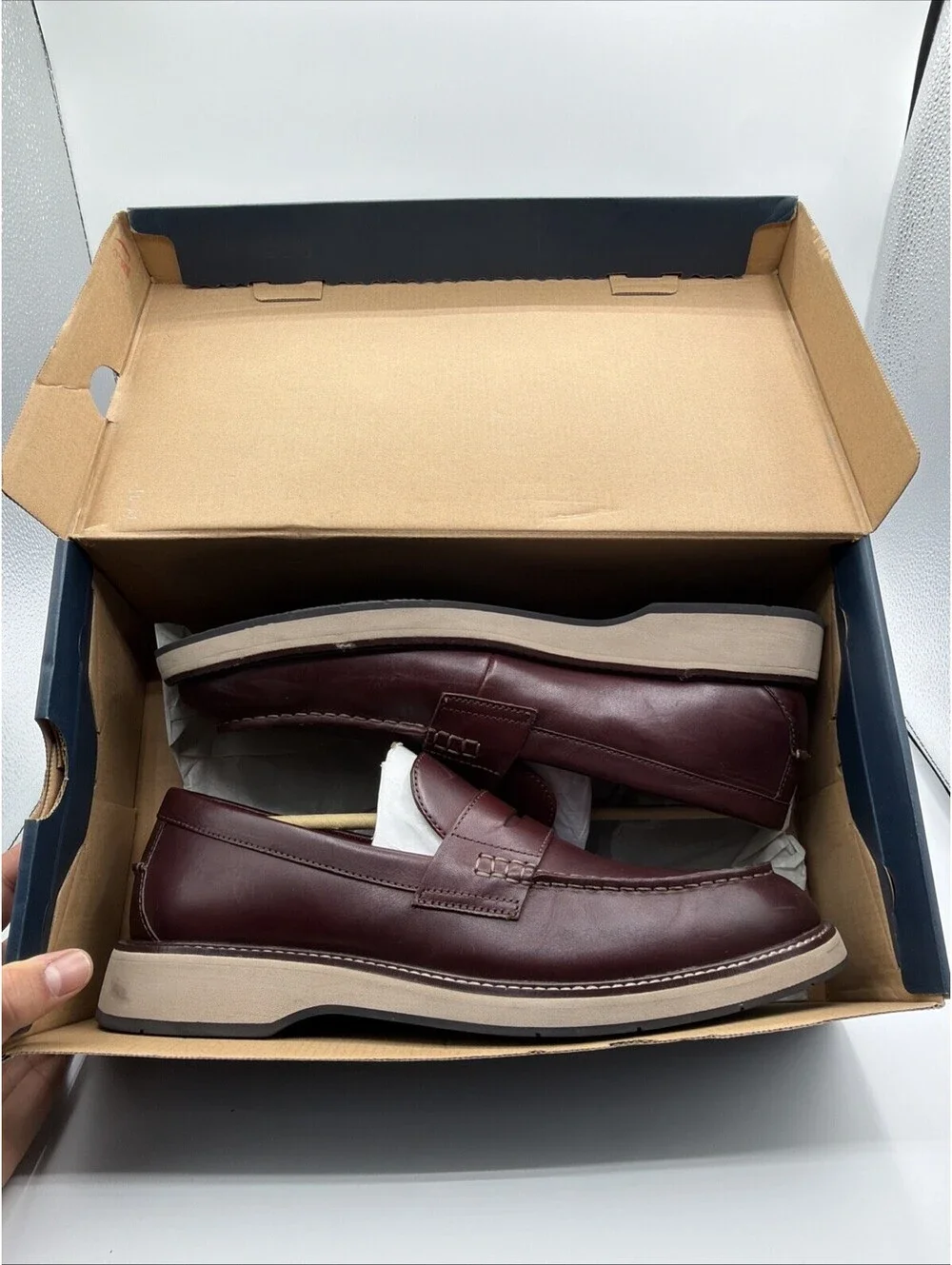 Cole Haan Osborn Grand Penny Loafer Men’s Size 10.5 M Burgundy Leather New